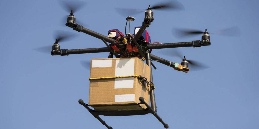 Drones has become an instrument for transporting parts