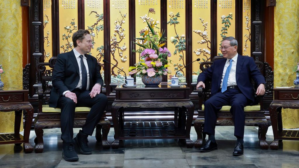 Elon Musk makes a surprise visit to China to discuss self-driving technologies for Tesla cars.