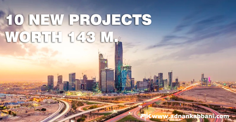“Modon” Saudi Arabia launches 10 new development projects worth $143 million.